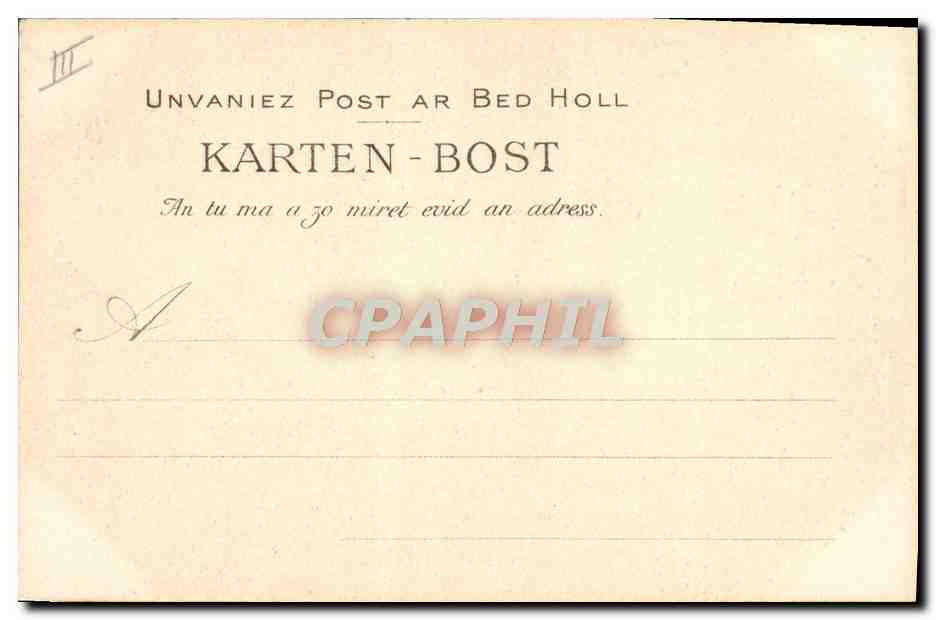 CPA Folklore Chasse aux pous Enfant Femme  — Verso
