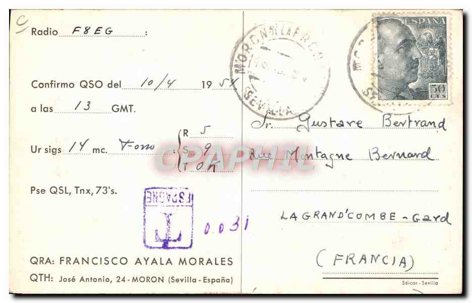 Sevilla — Fiestas Primaverales — EA7FS — Verso