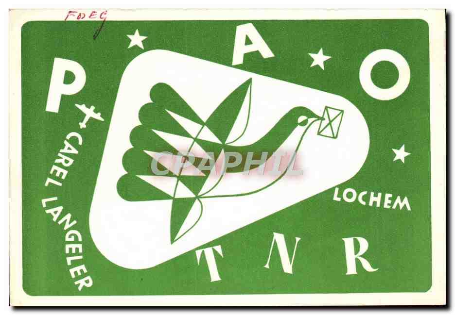 Oiseau de paix tenant une lettre — Carel Langeler — Lochem
