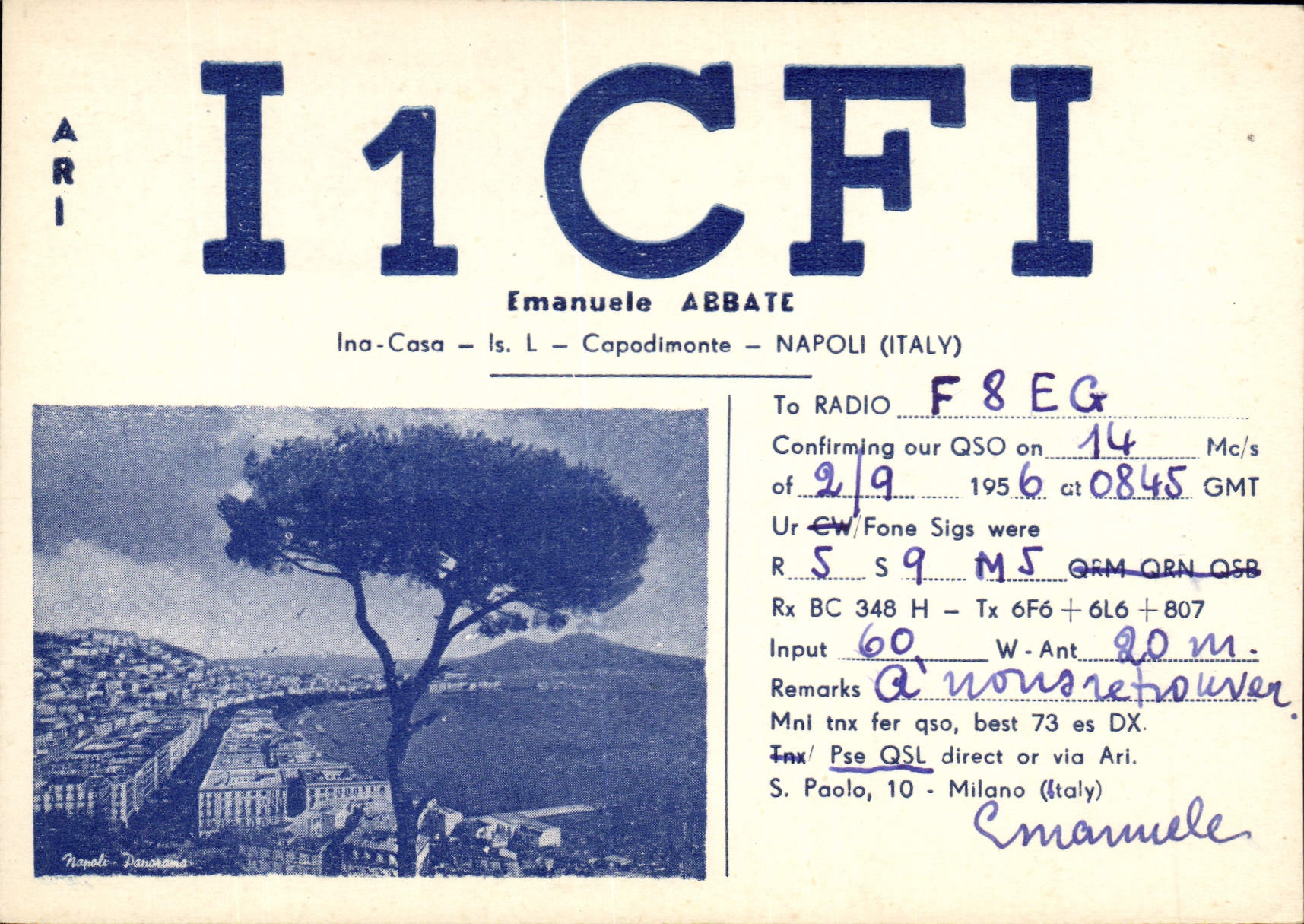 Naples panorama — station I1CFI — ARI