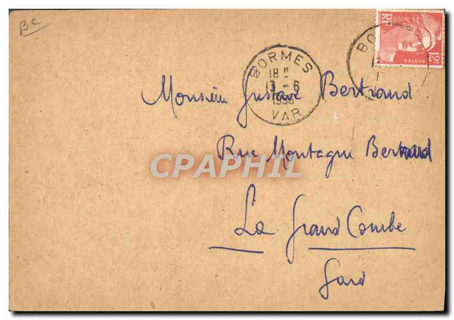 France Provence — QSL radio amateur — Georges LEINS, Hyères (Var) — Reverso