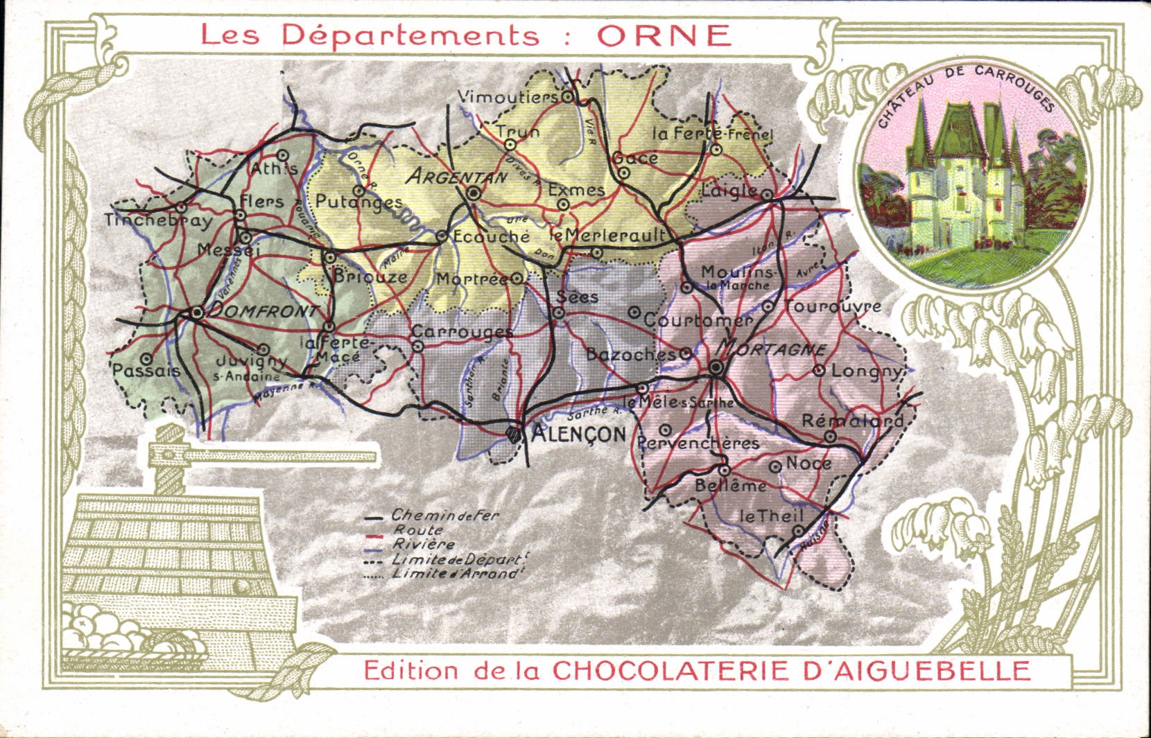 Les Départements : ORNE — Édition de la CHOCOLATERIE D'AIGUEBELLE