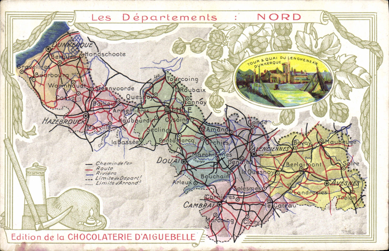Les Départements : NORD — Édition de la CHOCOLATERIE D'AIGUEBELLE