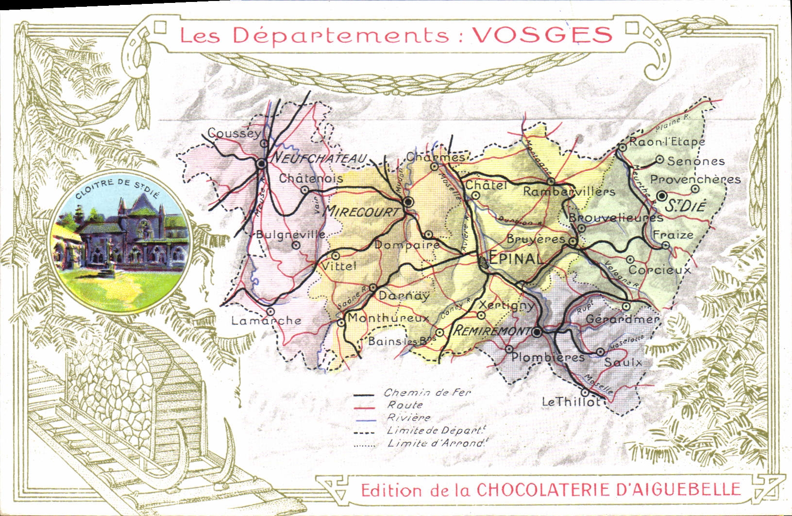 Die Departemente: VOSGES — Ausgabe der CHOCOLATERIE D'AIGUEBELLE