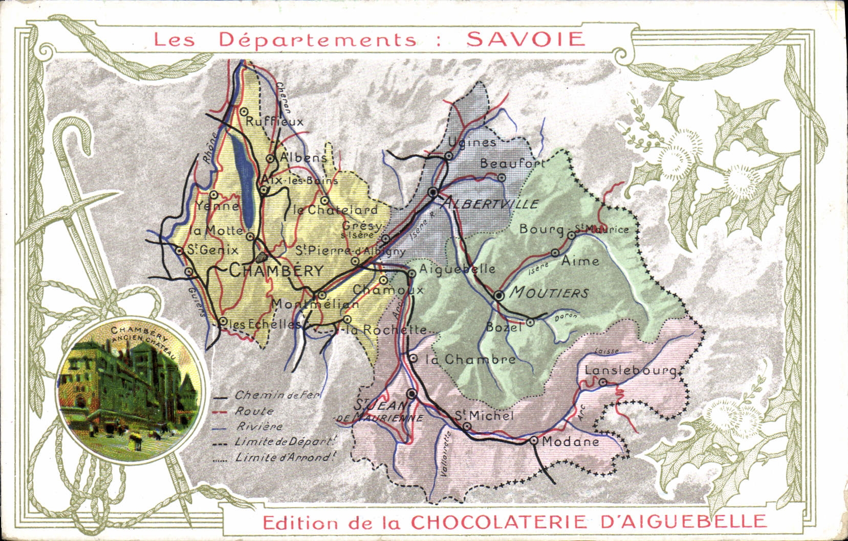 Die Departements: SAVOIE — Ausgabe der CHOCOLATERIE D'AIGUEBELLE
