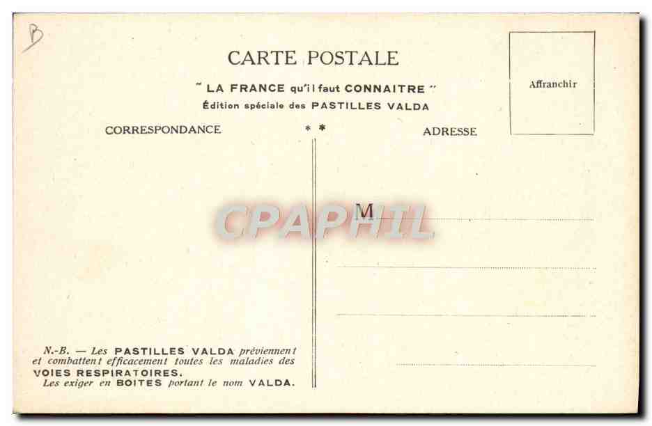 Poitiers, Loudun, Châtellerault, Montmorillon, Civray — Édition spéciale des Pastilles Valda — Verso