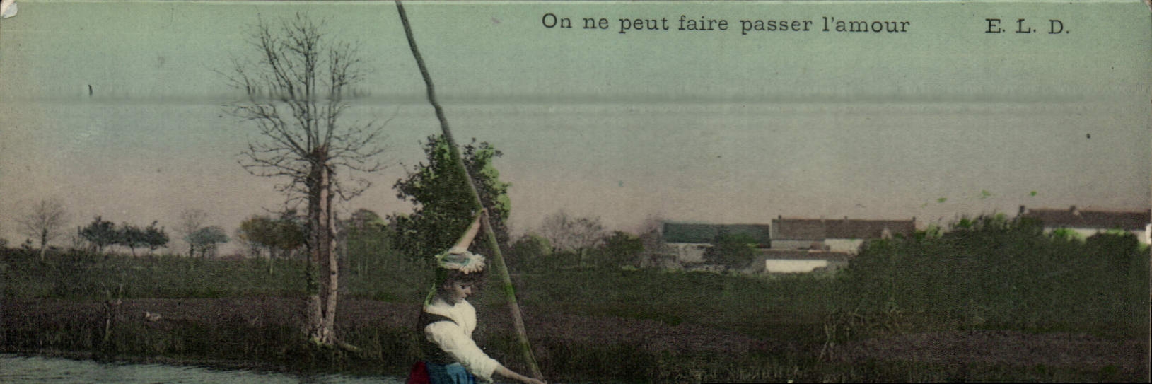 CPA Folklore On ne peut faire passer l'amour 