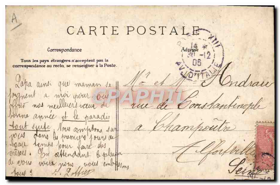 CPA Folklore Le barbier du village Coiffeur  — Verso