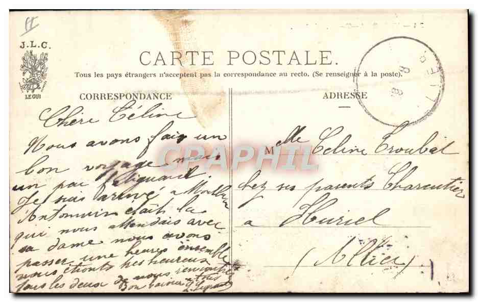 CPA Folklore Viendra t'il — Verso