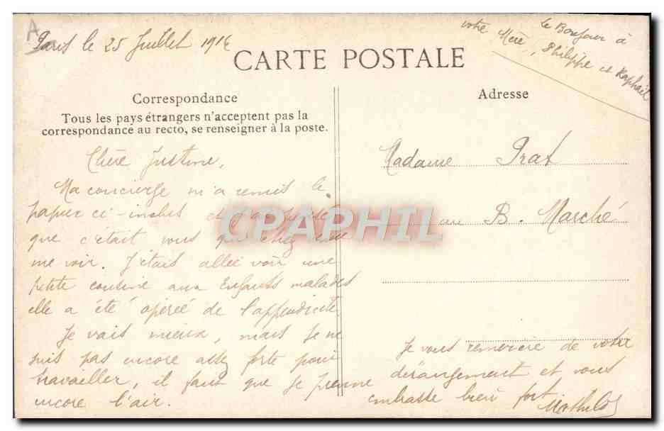 CPA Folklore L'indiscret — Verso