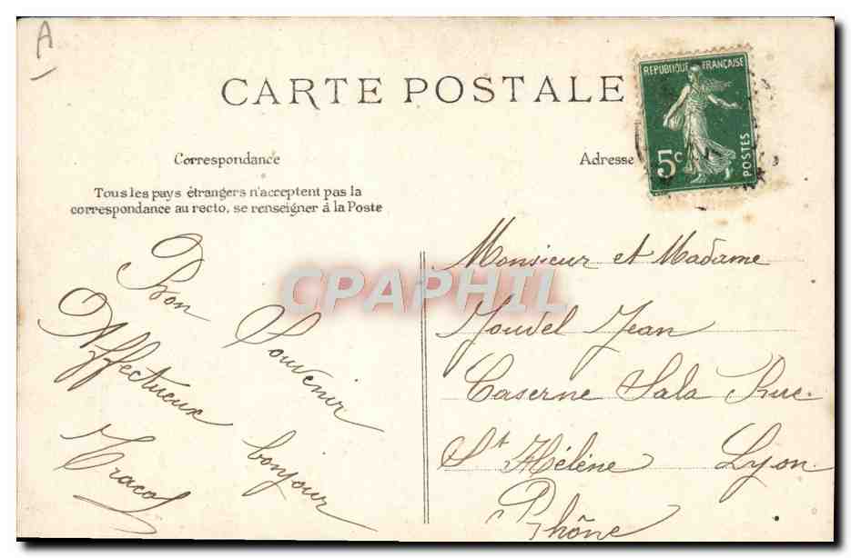 CPA Folklore Oh la belle carpe Peche Pecheur — Verso