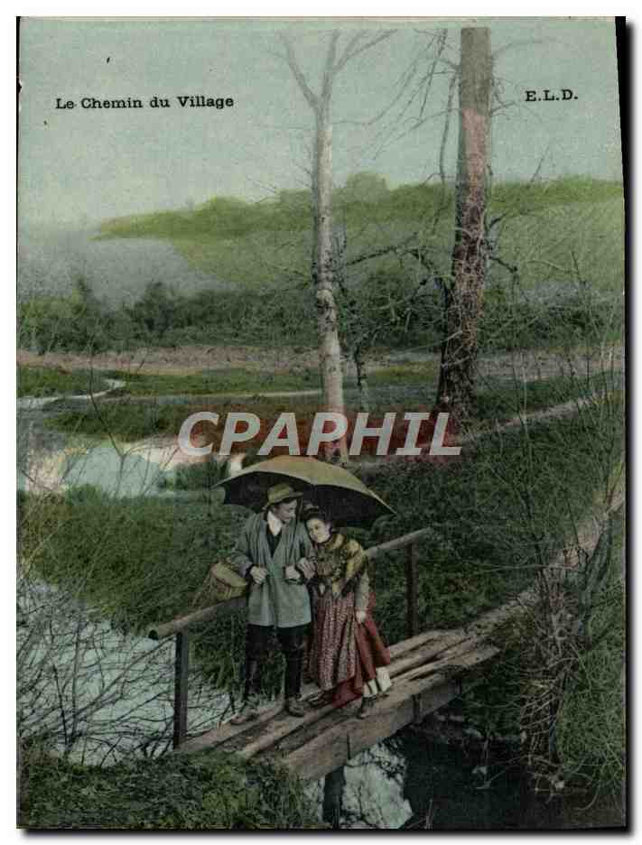 CPA Folklore Le chemin du village 