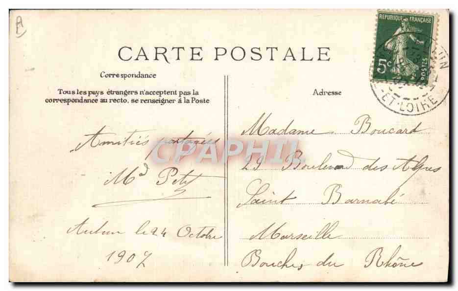 CPA Folklore La paie des moissonneurs  — Verso