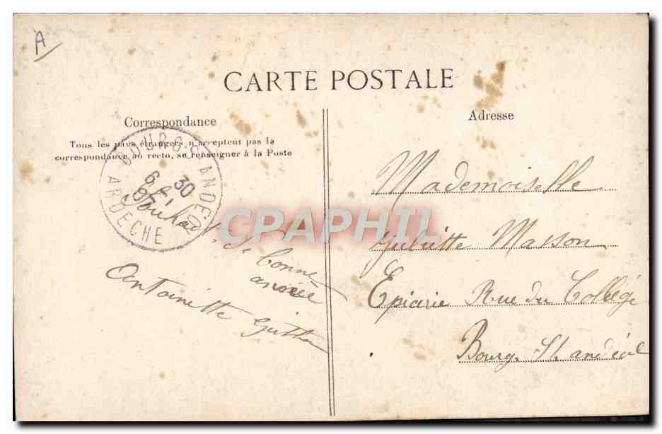 CPA Folklore Un accident Enfants Ane Mule  — Verso