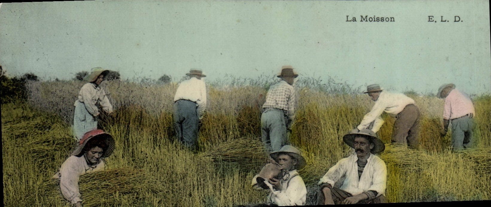 CPA Folklore La moisson 