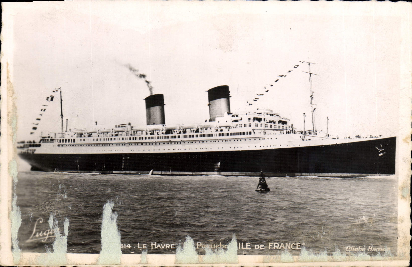 CPA Bateau Paquebot Ile de France