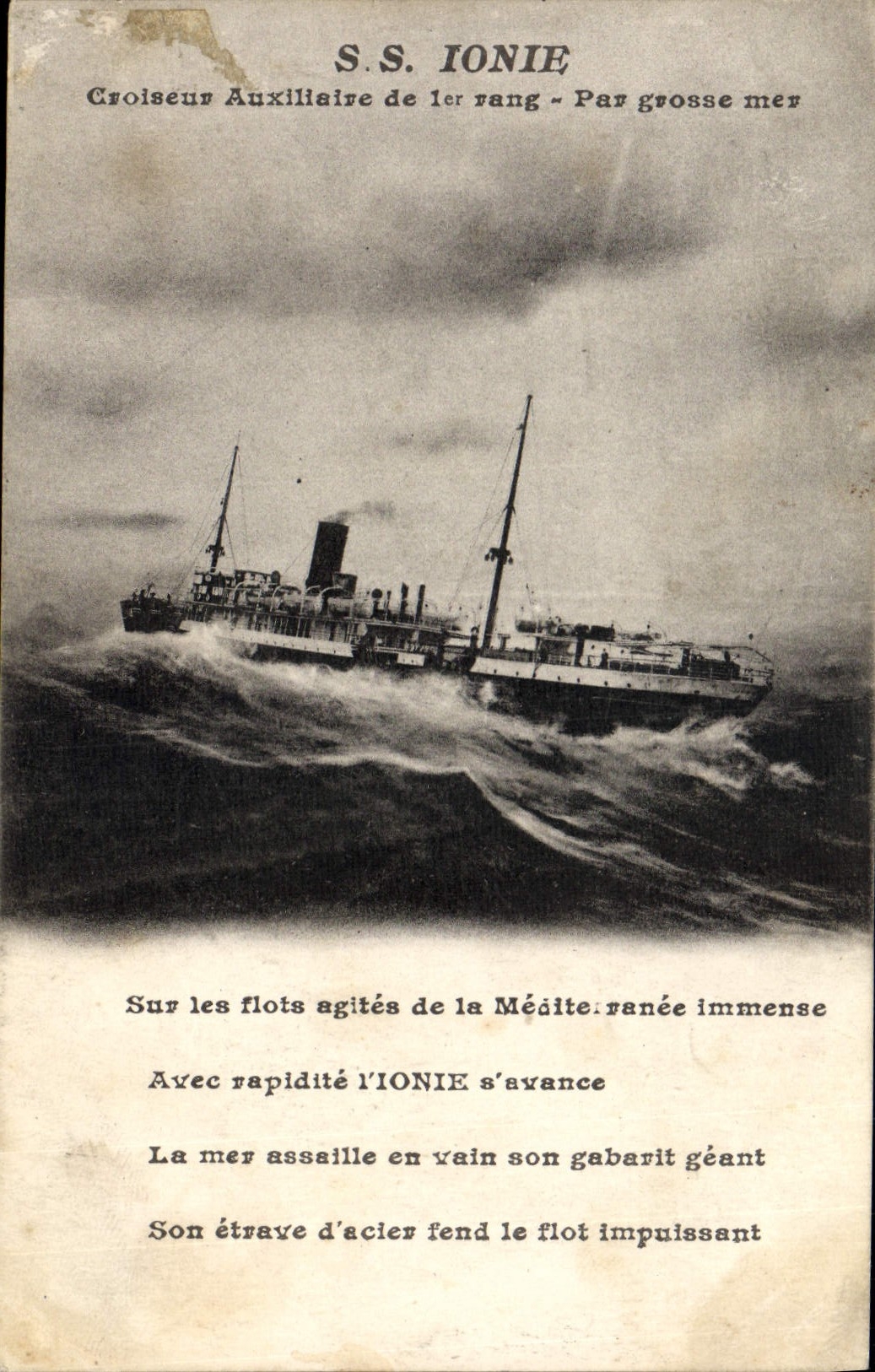CPA Bateau SS Ionie Croiseur auxiliaire de 1er rang 