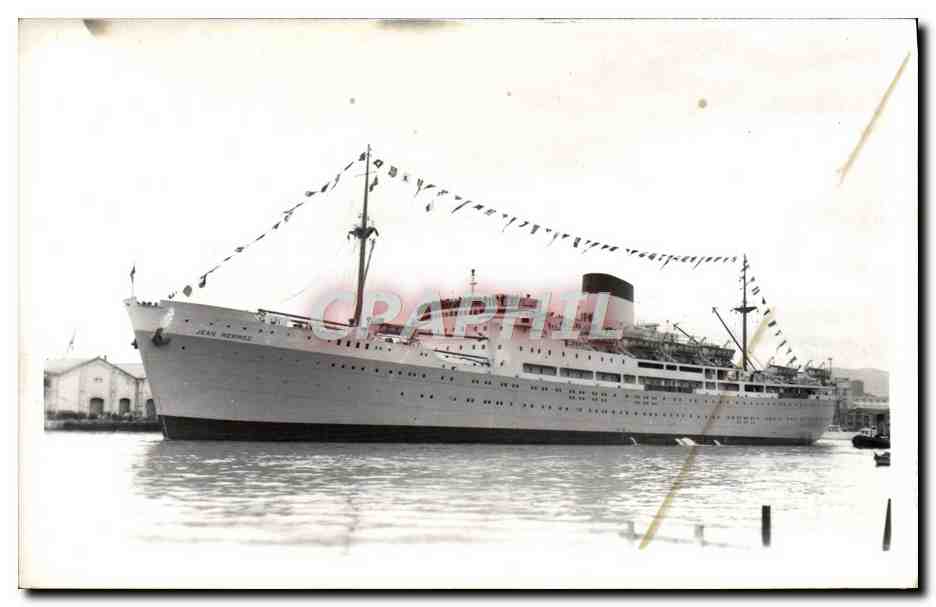 Le paquebot Jeanne de Nermal — port — reproduction postale