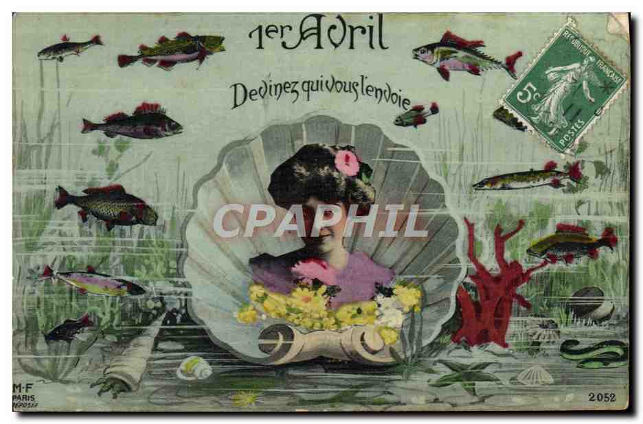 Femme dans une coquille — jeu d'April Fools — M-F PARIS n°2052