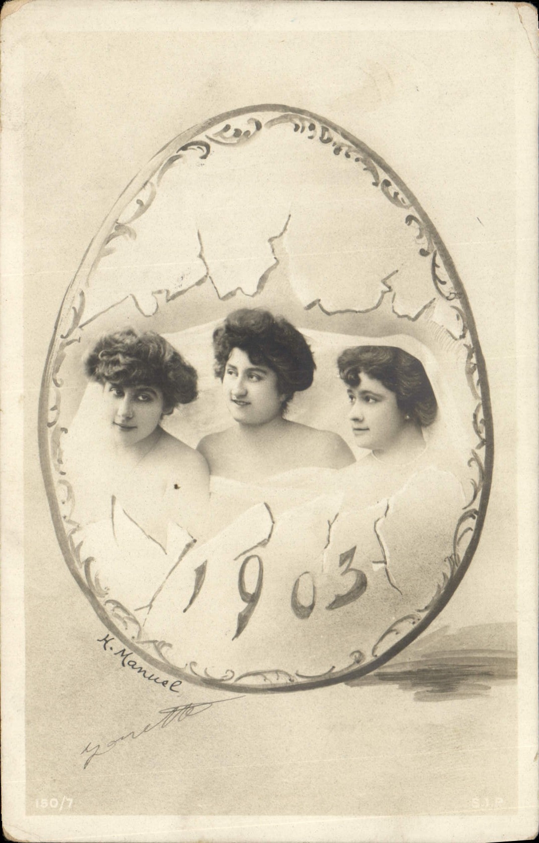 CPA Fantaisie Femme Annee 1903