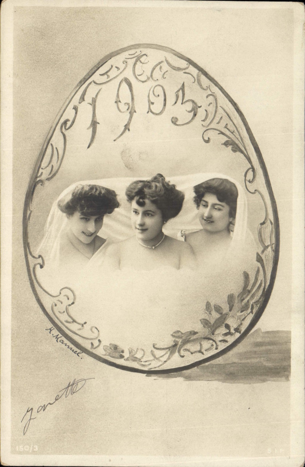 Trois jeunes femmes — 1903 — H. Mannel — 150/3