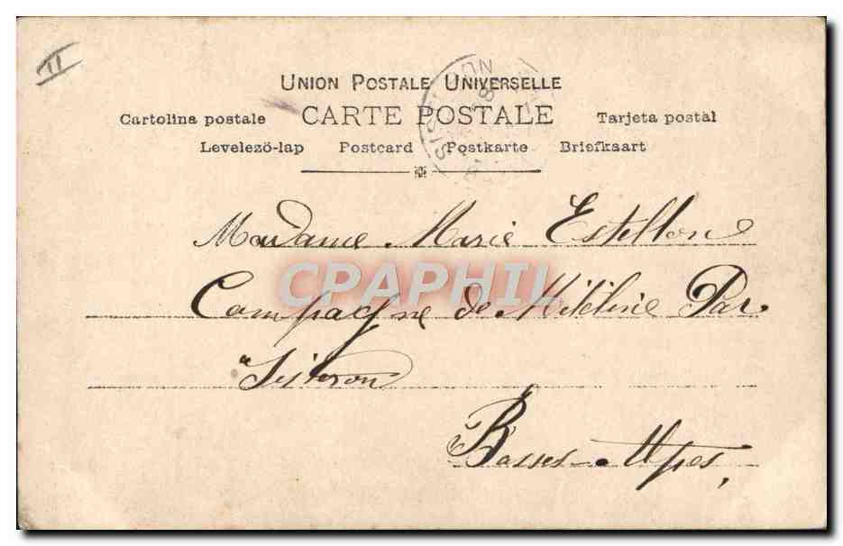 CPA Fantaisie Enfant Papillon Paques — Rückseite