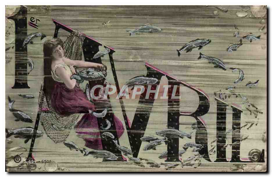 CPA Fantaisie Femme 1er AVril 
