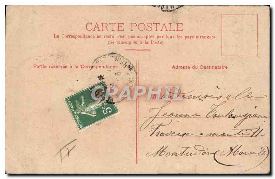 CPA Fantaisie Femme 1er AVril  — Verso