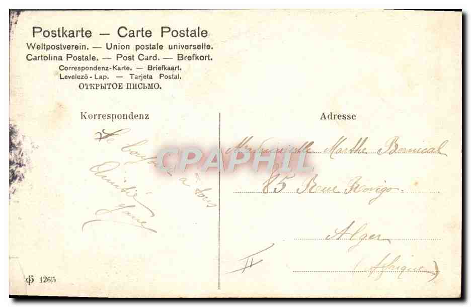 CPA Fantaisie Femme Oiseaux — Verso