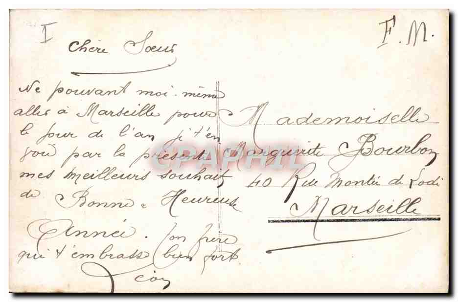 Die Fee des Efeus — Paar-Szene im Winter — anonymer Verleger, Nr. 710 — Rückseite