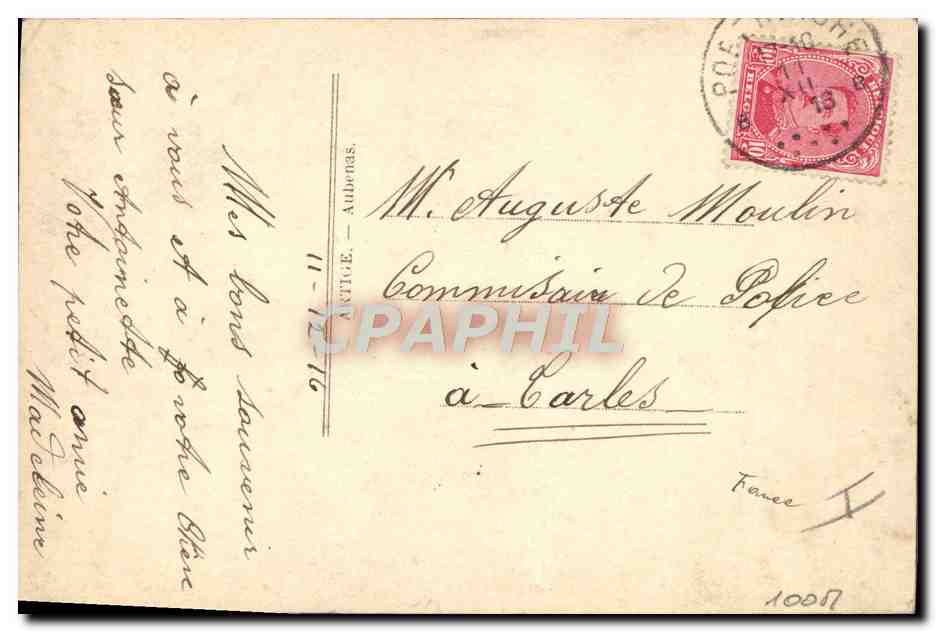 CPA Fantaisie Femme Pensee — Rückseite