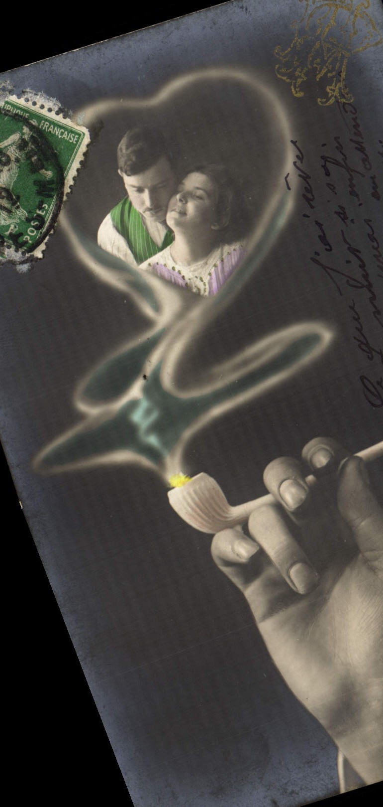 CPA Fantaisie Femme Pipe Tabac 