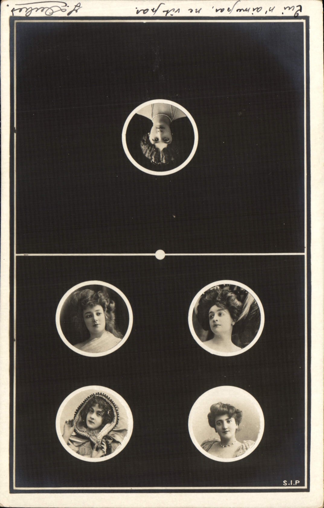 CPA Fantaisie Femmes Domino