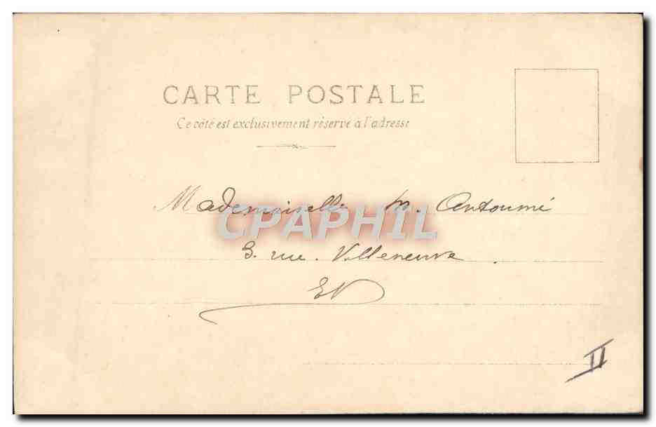 CPA Fantaisie Femmes Domino — Verso