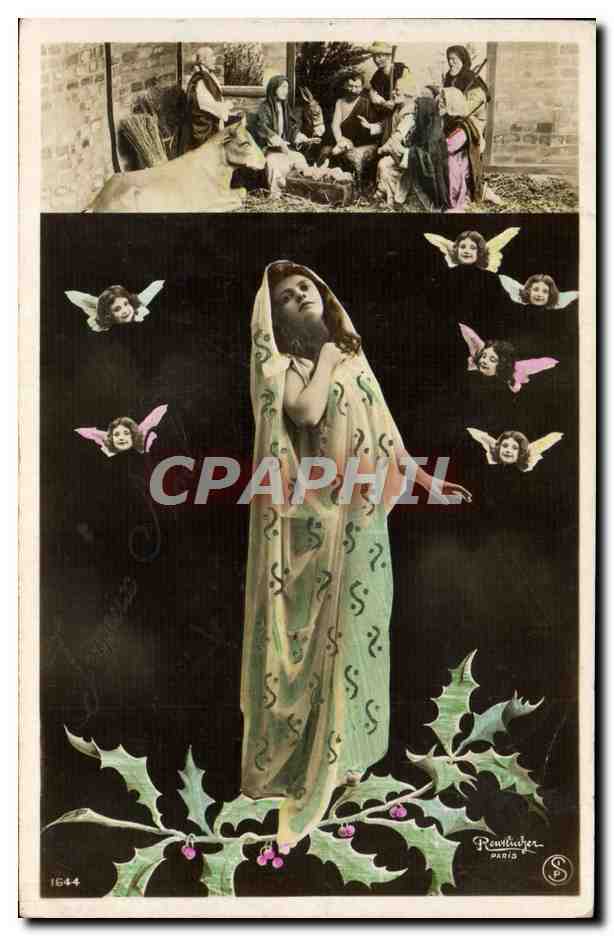 CPA Fantaisie Femme Noel