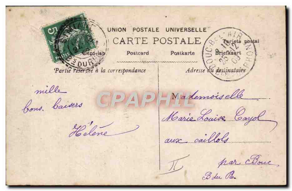 CPA Fantaisie Femme Noel — Verso
