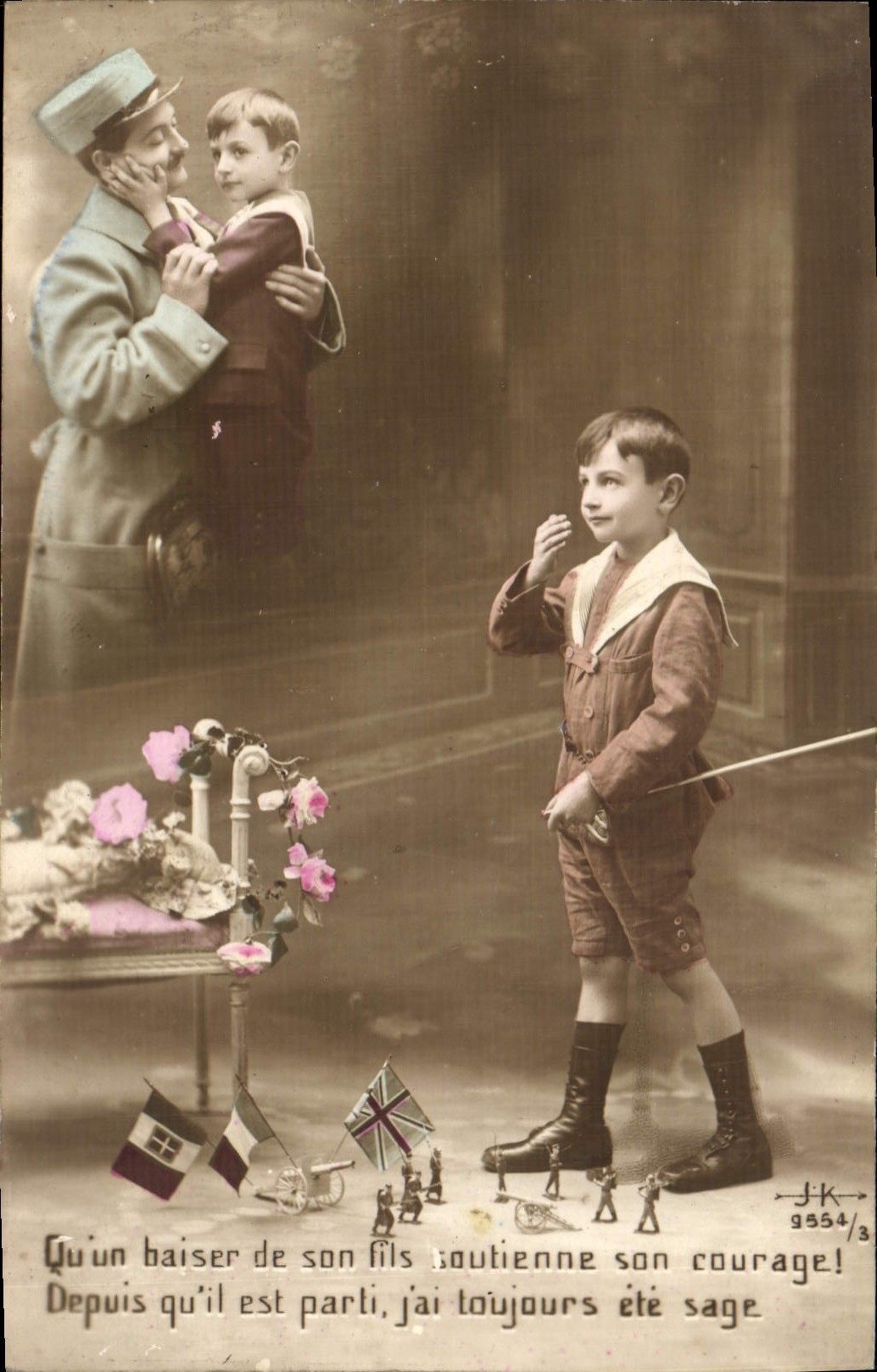 CPA Fantaisie Enfant Militaria 