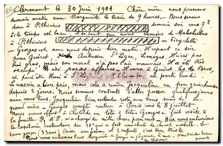 Auvergnate et sa Chèvre — 288 — Lib. Bougé-Béal, 24 Rue de l’Ecu, Clermont-Ferrand — Reverso