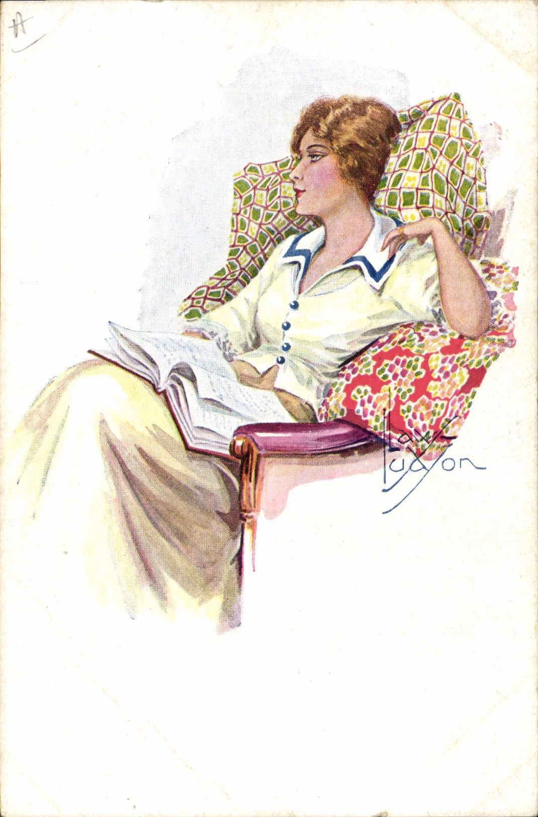 CPA Fantaisie Illustrateur Femme