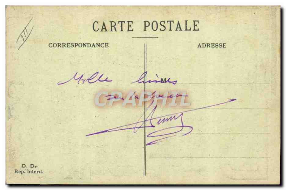 CPA Militaria Boite  — Rückseite