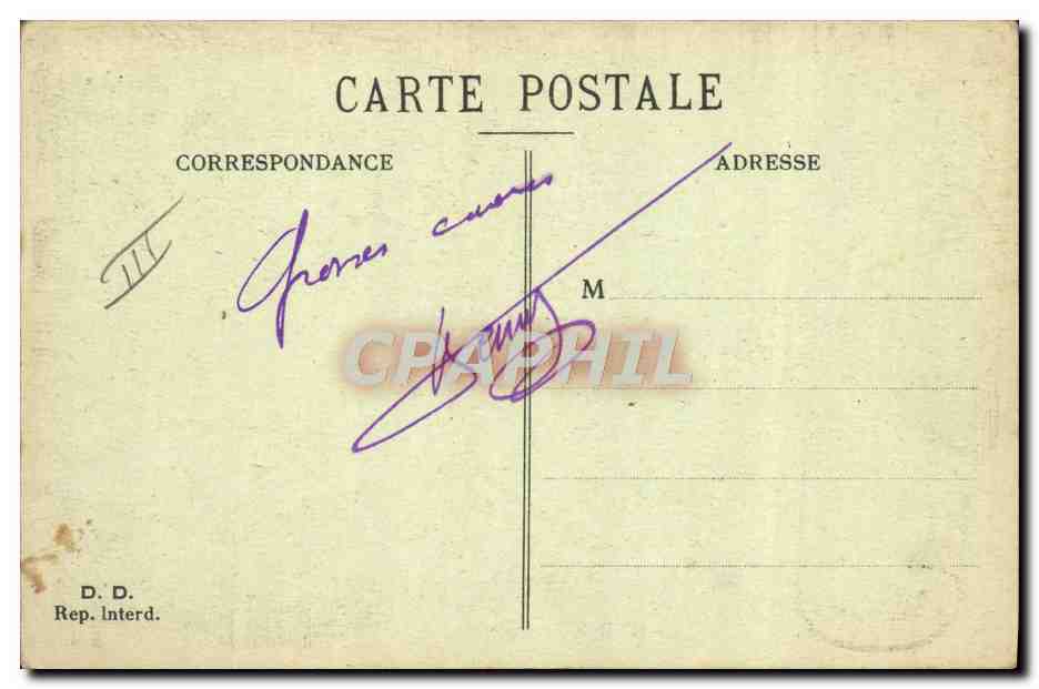 CPA Militaria Cantine — Rückseite