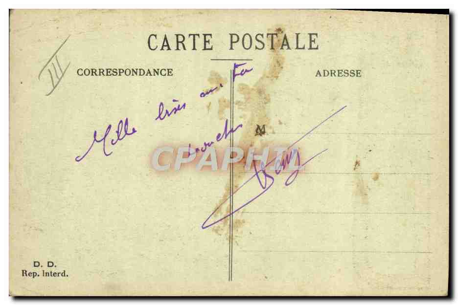 CPA Militaria Douches — Rückseite