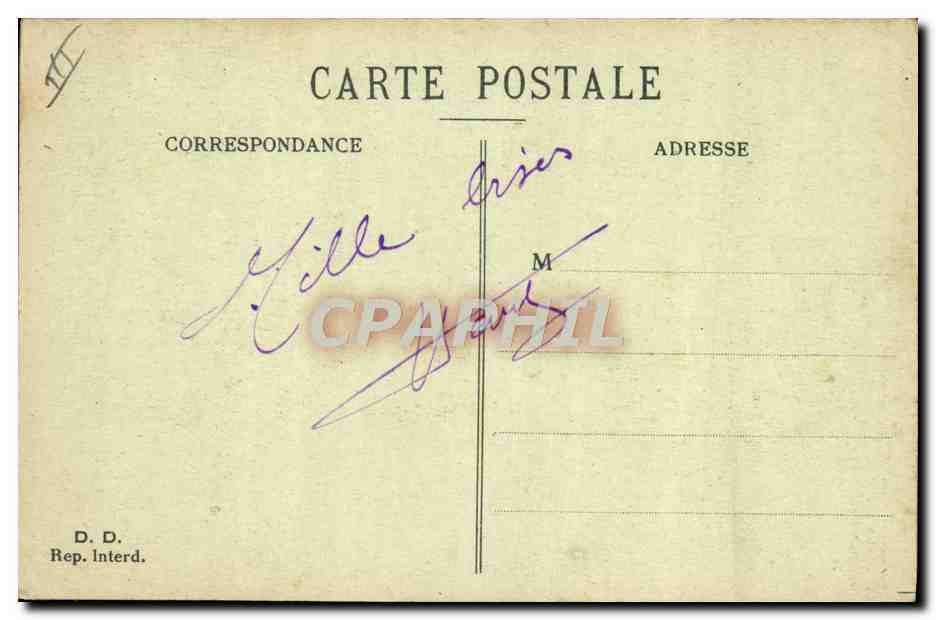 CPA Militaria Permissionnaires a la visite — Rückseite
