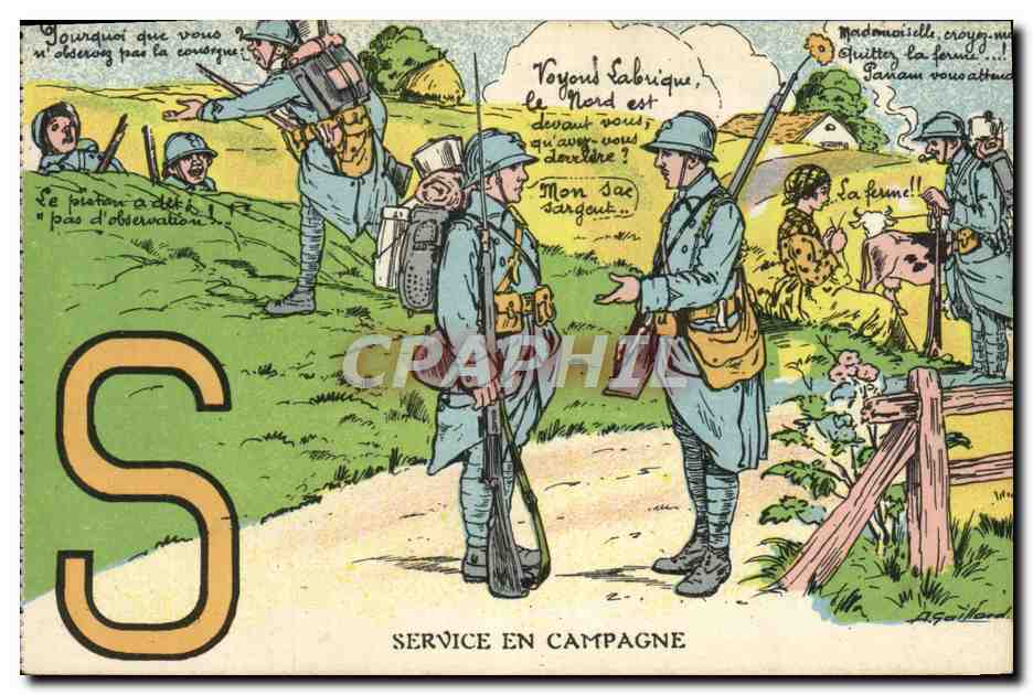 CPA Militaria Service en campagne 