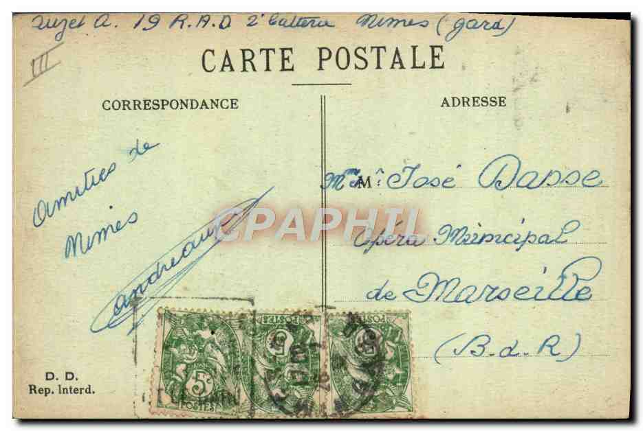 CPA Militaria Uniforme — Rückseite