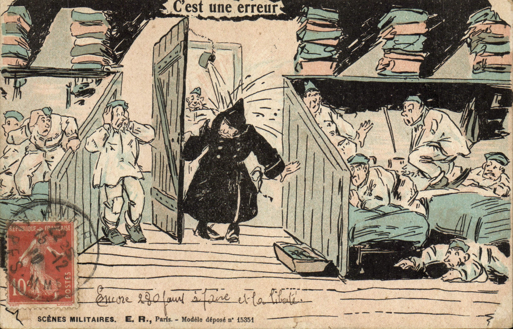 Scènes Militaires — C'est une erreur — E. R., Paris, Modèle déposé n° 15351
