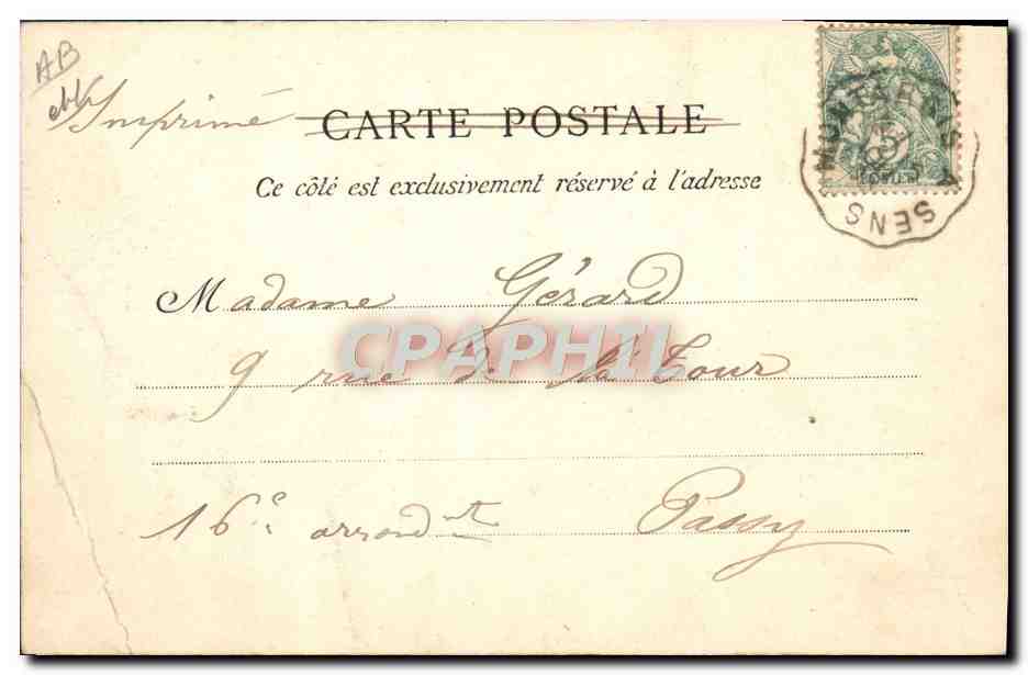 CPA Folklore La vie aux champs Le laboureur Cheval — Verso