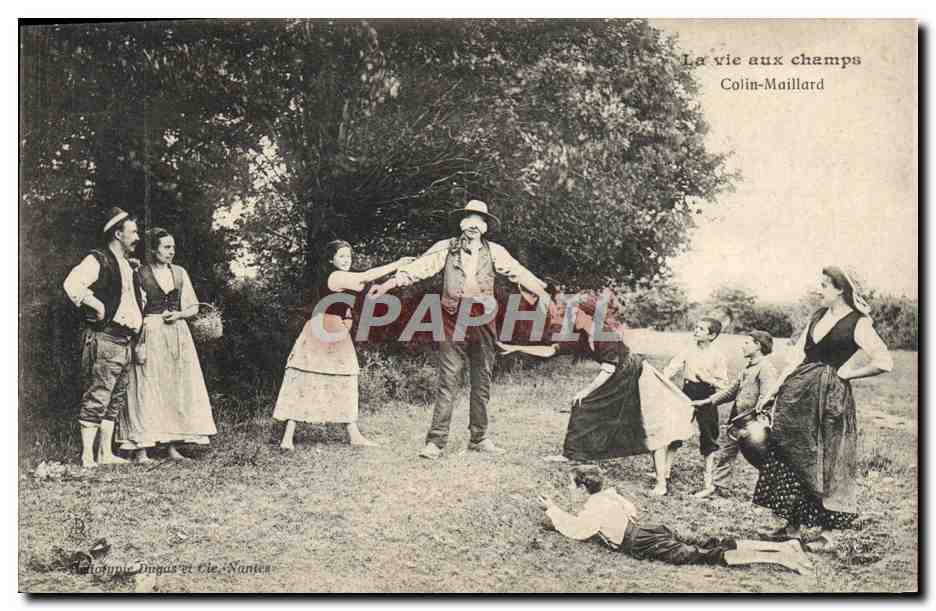 CPA Folklore La vie aux champs Colin Maillard 