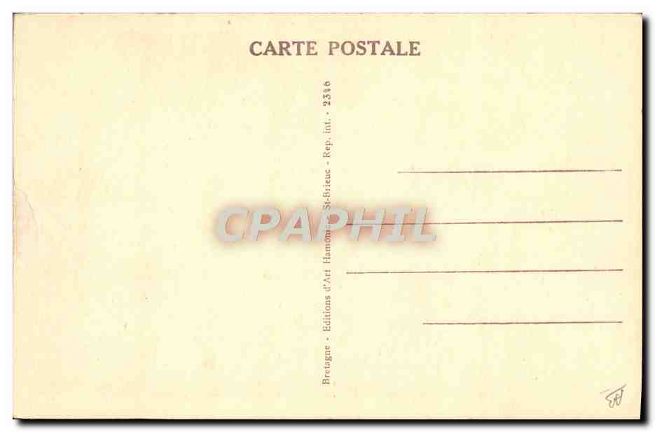 CPA Folklore Bretagne La bonne pipe  — Verso