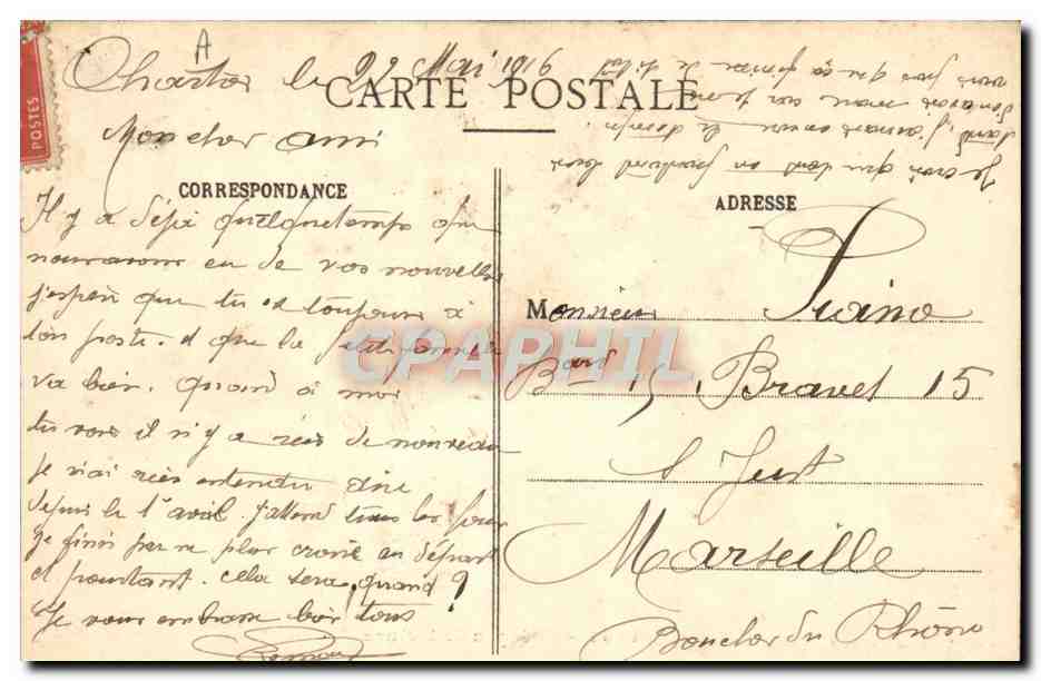 CPA Folklore Femme La lecon de lecture  — Verso